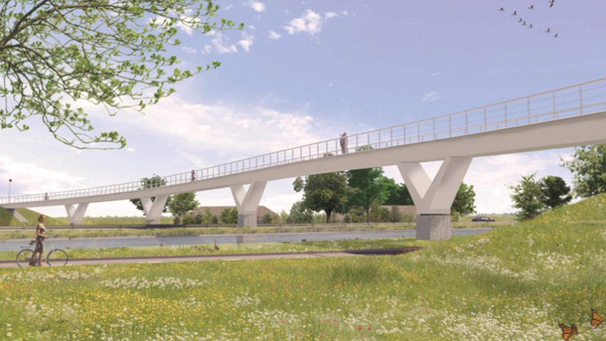 Loop- en fietsbrug Aarkanaal